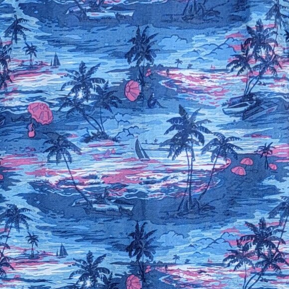 J. Crew Linen Blend Hawaiian Sunset Carrie Shift Mini Sun Dress - Size 4 - Picture 3 of 11